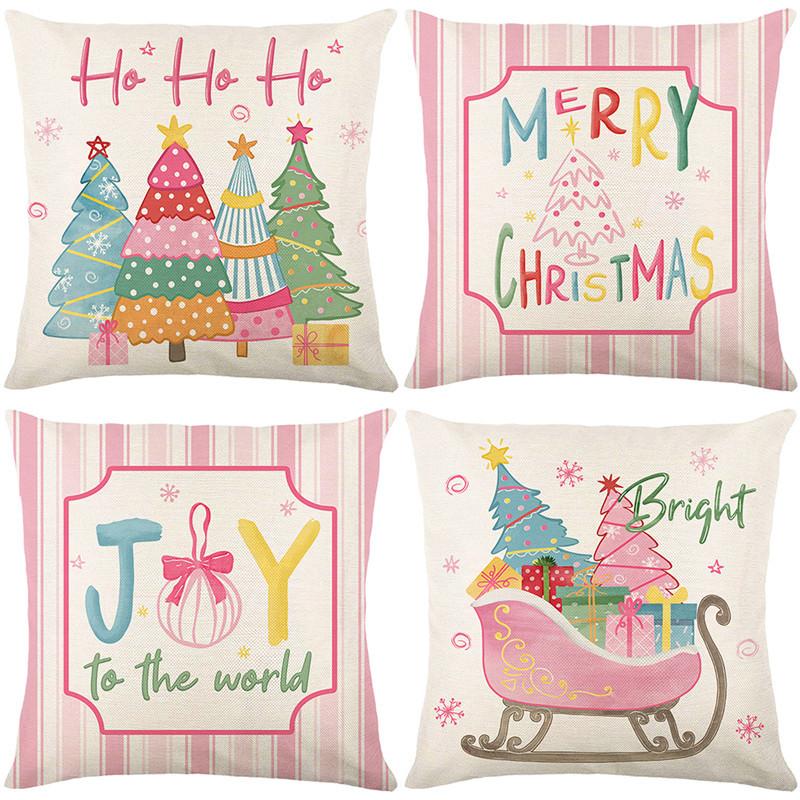 1/4Pcs Christmas Pillowcases: Santa, Snowmen & Christmas Trees Designs