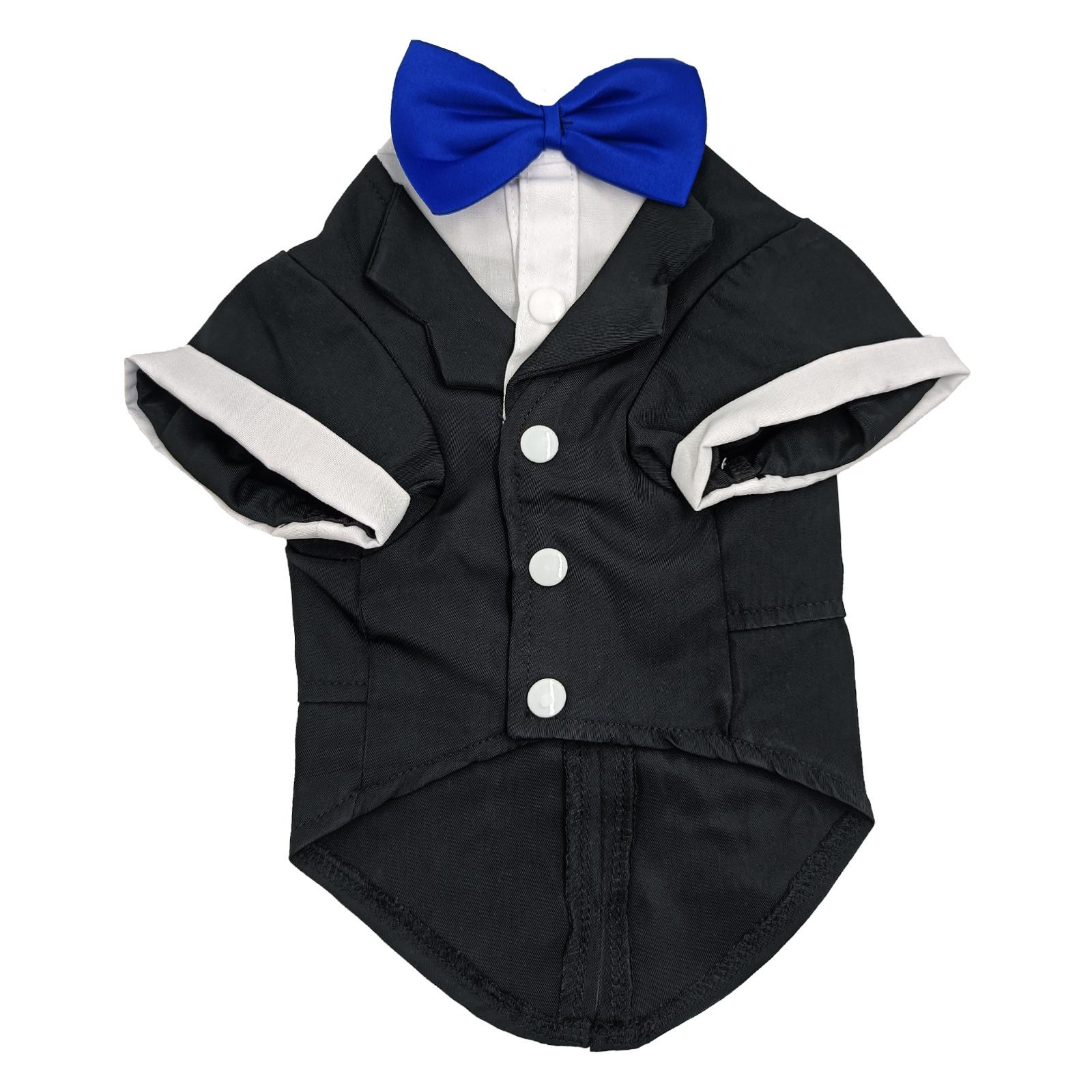 

Shirt Dog Tuxedo Formal Pet Clothes Dog Supplies Dog Suits Birthday Party XL темно-синий