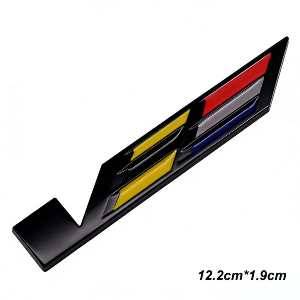 3D Metal V Logo Badge Sticker Front Grill Side Fender Rear Trunk Emblem Decal