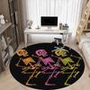 1PC Skeletoons Skeletons Office Round Area Rug, Indoor Mat Suitable For Office, Under Office Chairs Bedroom Living Room Home Decor, Room Decos004
