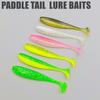 100Pcs/box T Tail Soft Bait Silicone Fishing Tackle Portable Soft Fishing Lures  Freshwater Fishing
