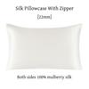22 Momme Silk Zipper Pillowcase 1pc 100% Nature Mulberry Silk Muticolor Pillow Case For Healthy Standard Queen King