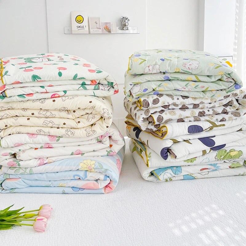Summer Lightweight Thin Comforter Cooling Air-condition King Queen Size Quilt Throw Blanket Bedspread for Single Double Bed Sofa