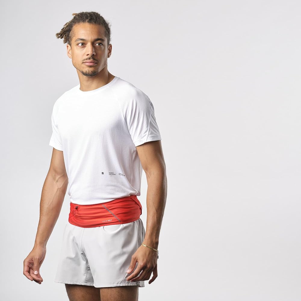 Salomon Pulse Belt Unisex Running Pouch High Risk Red XS Adjustable Fit Lightweight Design