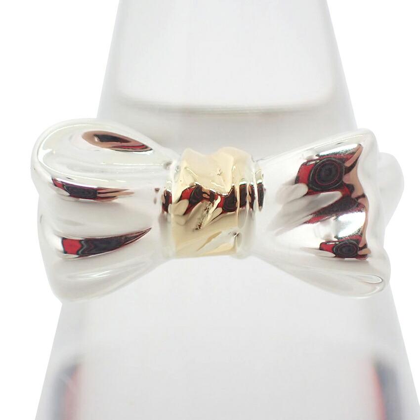 

[Used] TIFFANY 925/750 ribbon ring / size 8 / g502-43