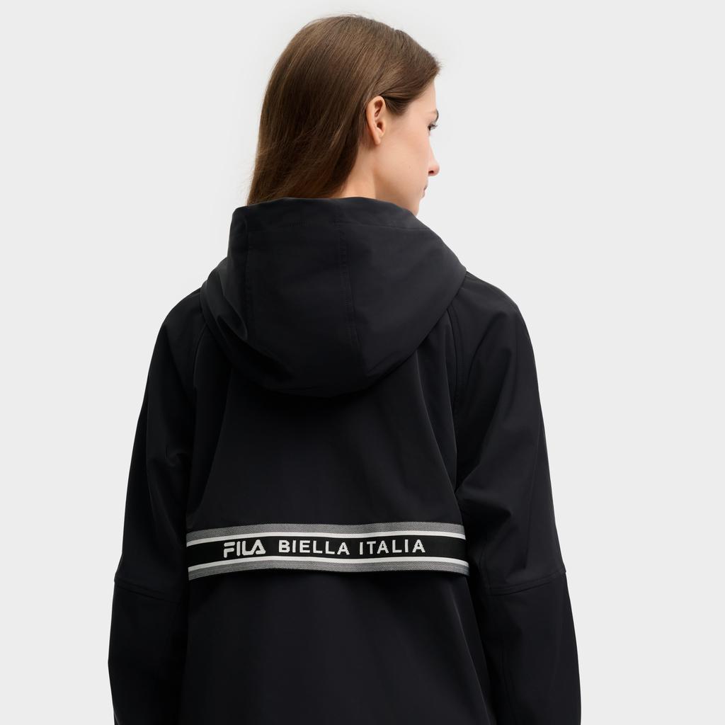 FILA Lifestyle Black Large Pocket Woven Jacket Spring And Autumn Unisex Jacket F11W518706FBK