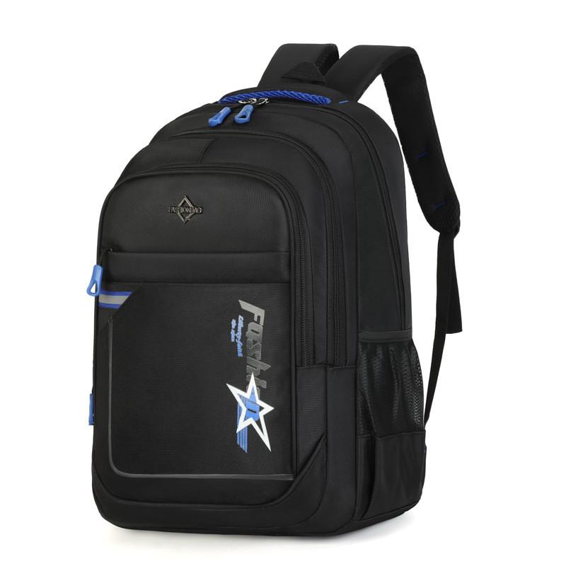 Unisex Casual Travel Backpack With Stripe Pattern For School And Commute