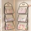 Durable 1/2/3Layer Underwear Storage Bag Large Capacity Multi-layer Socks Hanging Bag with Hanger Net Bag
