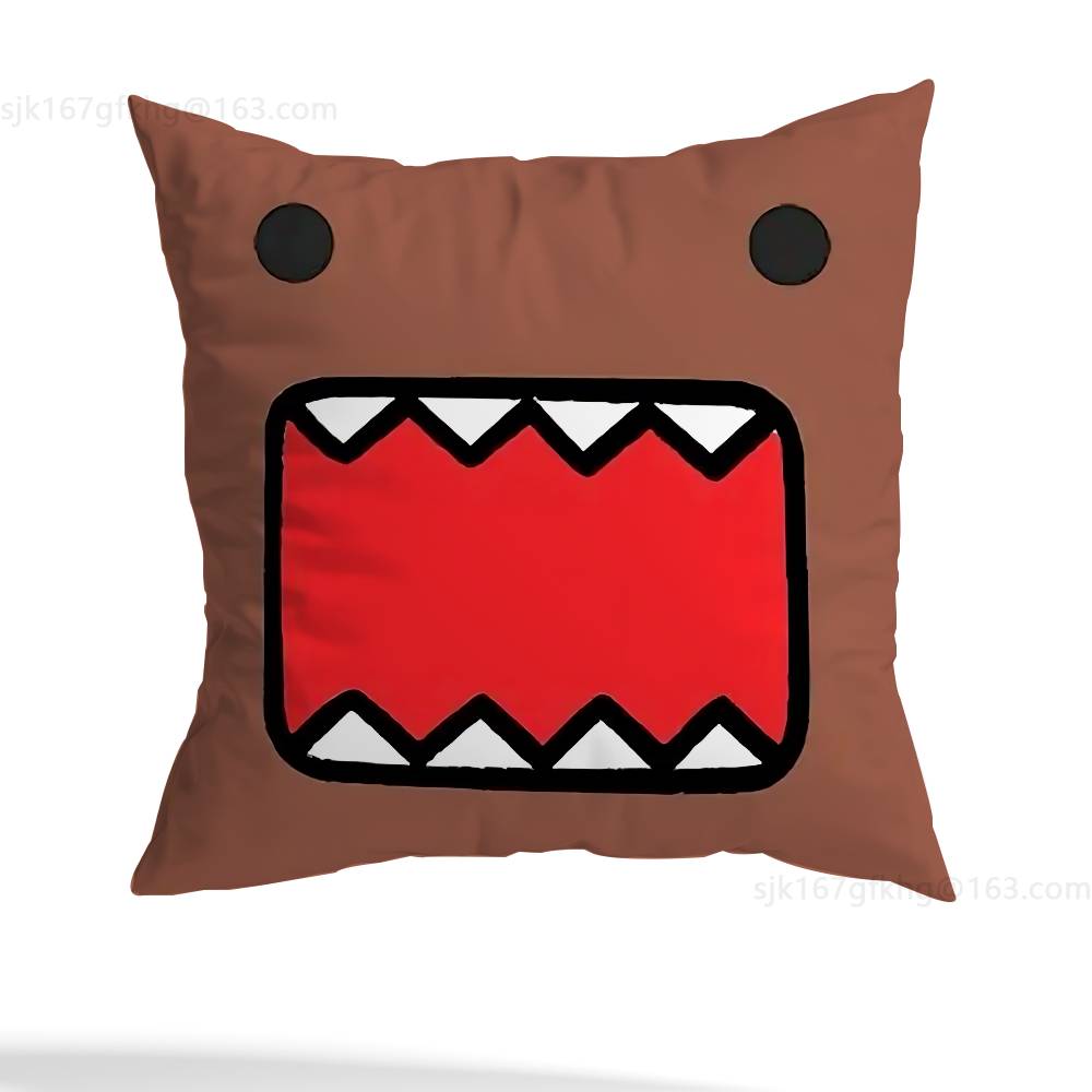 

Kawaii Cute Collection Pillow Case Square Double-Sided Printing Short Plush Sofa Cushion Cover Bedroom Bedside Pillow 12x12Inch