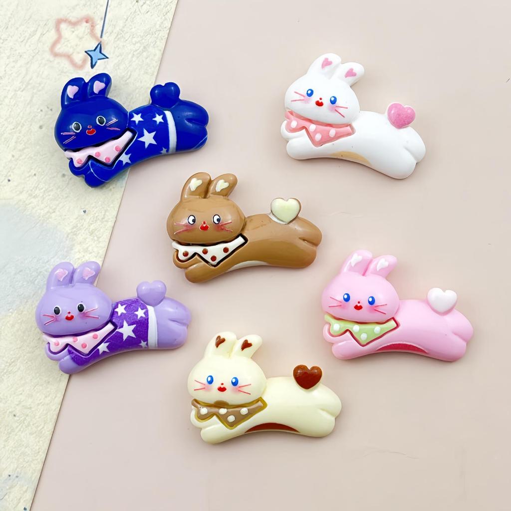DIY Resin Accessories: Happy Rabbit Charms for Clips, Phone Cases, Shoe Buckles, Keychains, Pendants