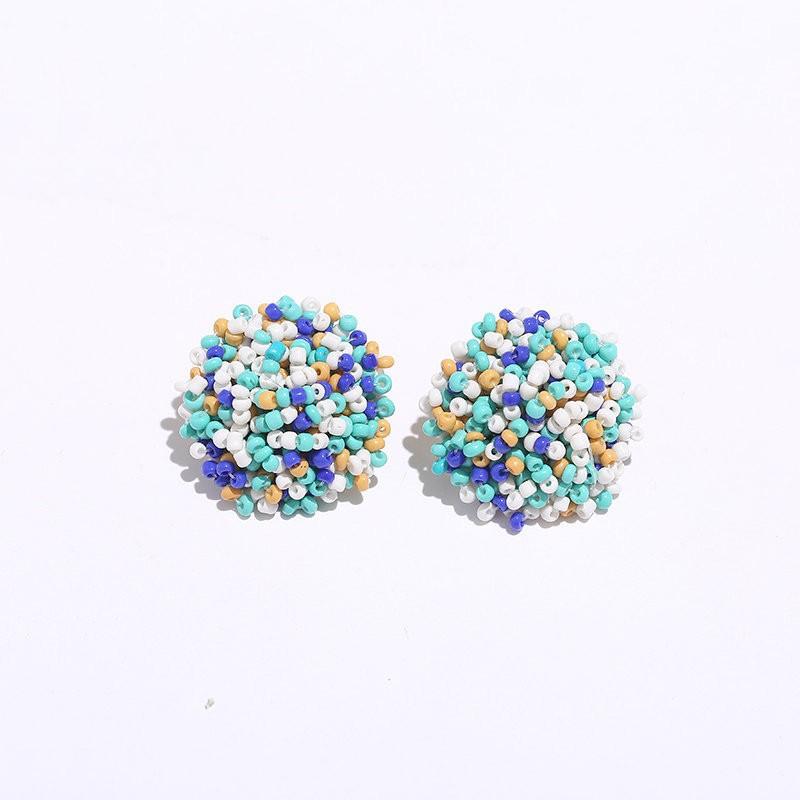 Böhmische handgefertigte Perlenohrstecker für Frauen Ethnische geometrische Pendientes Mujer Boho Ohrringe Modeschmuck Boucles D'Oreille