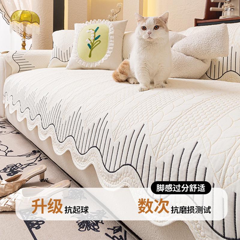 Pure Cotton Special-Shaped Four-Season Universal Washed Cotton Sofa Cushion  New High-End Non-Slip And Anti-Cat Scratch Sofa Cushion