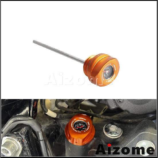 Aluminum Oil Dipstick W/ Temperature Gauge Motorcycle Oil Plug Temp Gauge For Harley Touring Road Street Glide FLHXSE FLTRXSE