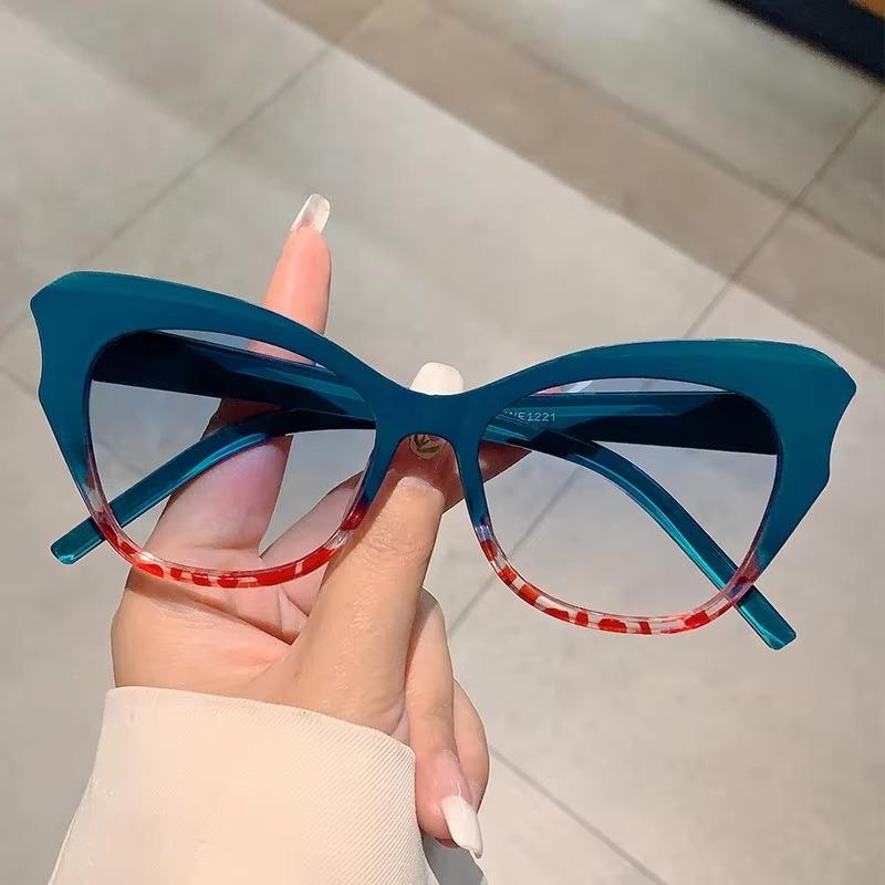 Occhiali da sole vintage Cat Eye da donna, di marca, di design, alla moda, con sfumatura, da sole, da donna, retrò, con specchio, per esterni, UV400