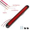 1pc 12V/24V 15-LED Strip Taillights, Multi-Function Brake Turn Signal Stop Warning Parking Lights for Rear Windscreen & Side