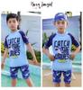 2023 Boys' Quick-Dry Swimwear Set: Split Style Swimsuit with Trunks for Children, Available In Small, Medium, Large