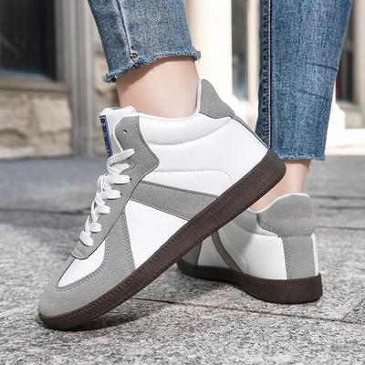Outdoor Walking Shoes PU Leather Retro Trainers Men Women Elastic Flats Light Running Jogging Sports Shoes Traveling Shoes
