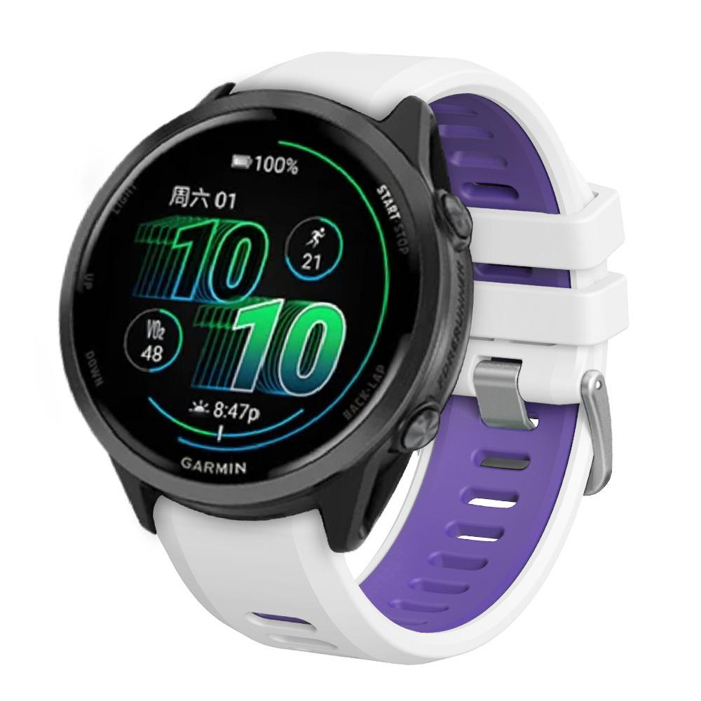 20 mm silikonklockarmband för Garmin Forerunner 170 70 570(42 mm) 645 245 165 158 55 Vivoactive 5, Mjukt Ersättningsarmband