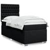 VidaXL Bed Slat Base with Mattress Black 90x190 Cm Fabric, Bed, Platform Bed, Panel Bed, Bedroom Furniture 3292652