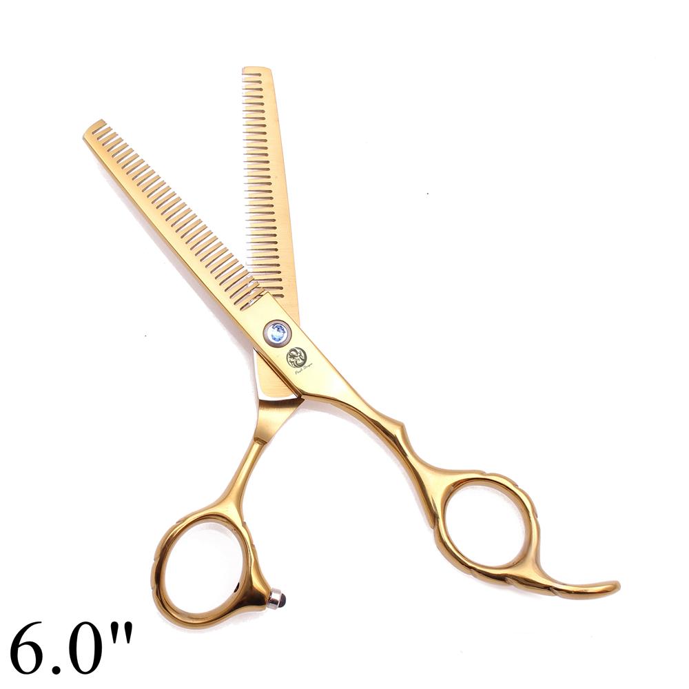 Professional Hairdressing Scissors 5.5" 6'' Purple Dragon Japan 440C Thinning Shears Douuble Side Teeth 15% Thinning Rate