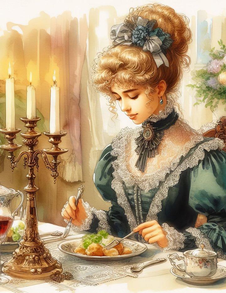 Elegant Vakkert Jente Diamantmaleri, Full Diamantmosaikk Ny 2024 Europeisk Landskap Korsstingsett Diamantbroderi