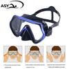 Large Frame Anti-Fog Diving Mask with Tempered Glass and Nose Clip for Adults