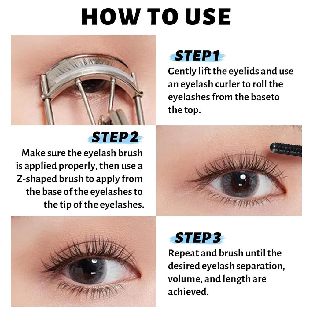 מסקרה עמידה במים מסקרה עמידה בפני מריחה מאריכה מילוי סיבי ריסים