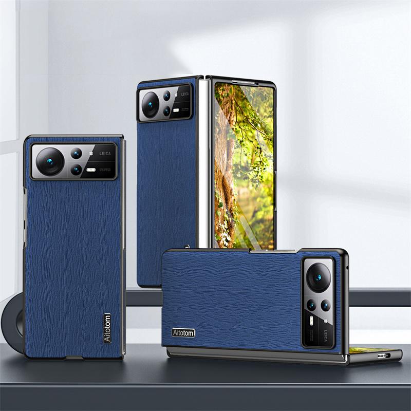 Luxury Tree Grain Leather Colorful Texture Silicone Case for Xiaomi Mix Fold 3 2 Soft Shockproof Full Protection Business Cover