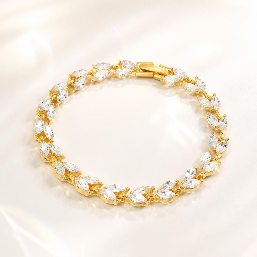 Colored Zircon Women Bracelet Light Luxury Hand Jewelry Unique Chain Bracelet  Daily Wear