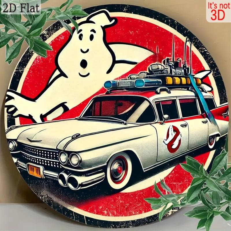 Tribute to Classic Ghost Movie Vintage Aluminum Embossed Wall Art Transform Man Cave into Fan Shrine Unique Collector Decor 20x20cm(8x8inch)