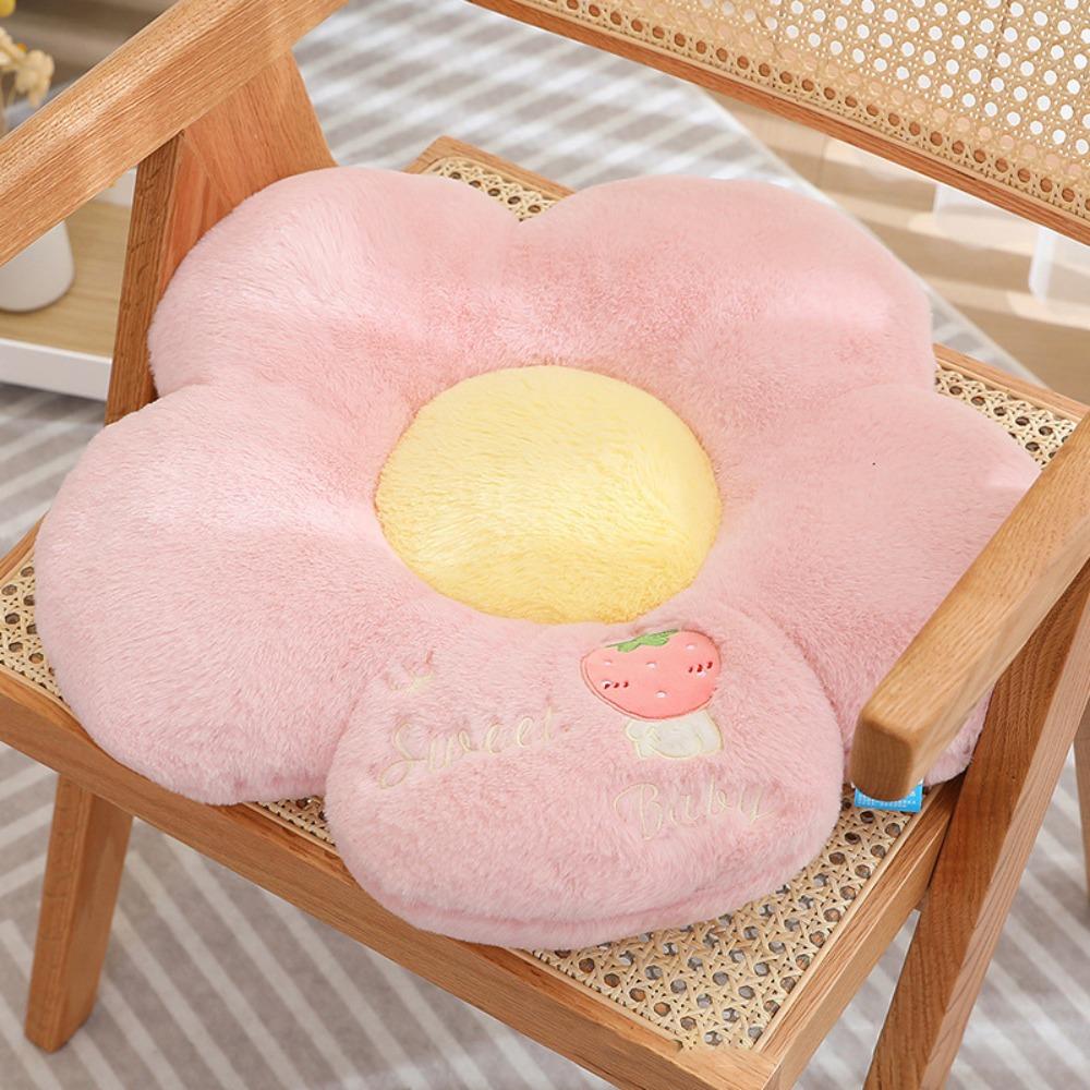 INS Style Flower Seat Cushion Large Size Soft Student Chair Cushion Washable Embroidery Sofa Pillow Living Room Decor 1969 in розовый 6530₽