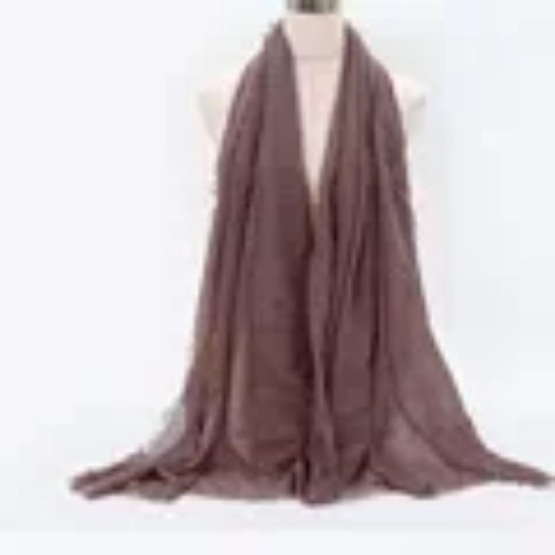 Muslim Cotton Crinkle Hijabs for Women Soft Islamic Headscarf Shawl Wrap for Ladies Breathable Lightweight Khimar Head Cover