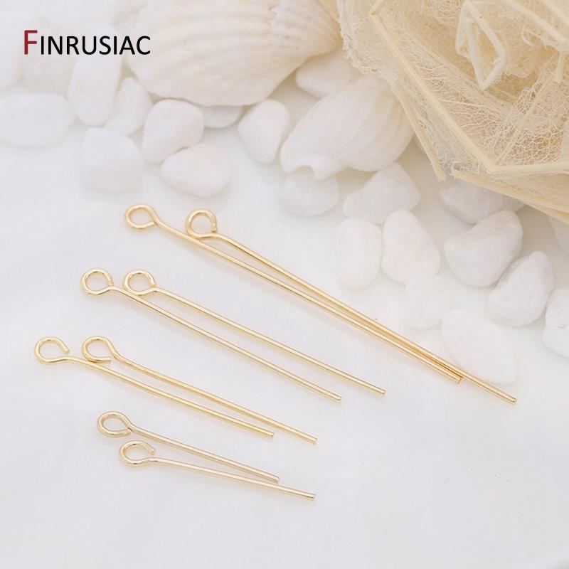 Multiple Specifications Of 14K Real Gold-Plated Ball/Flat /Eye Head Pins For Jewelry Making,DIY Jewelry Pins Supplies Wholesale