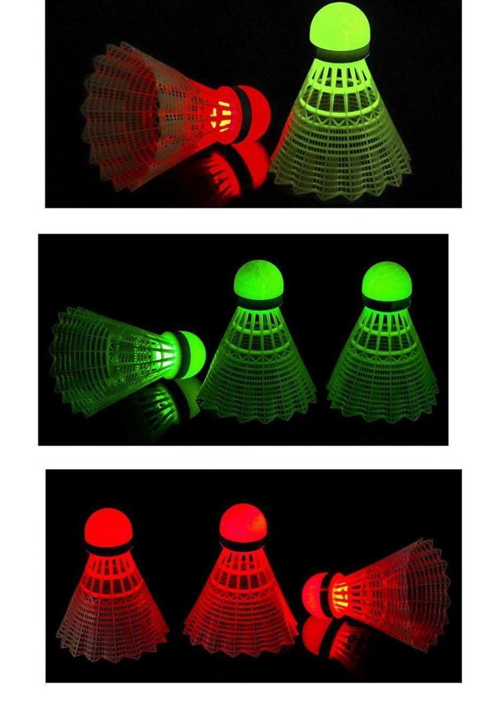 Pallina da Badminton Luminosa Antivento di 3ª Generazione - Resistente, Indistruttibile, Fluorescente da Esterno con Nylon Leggero