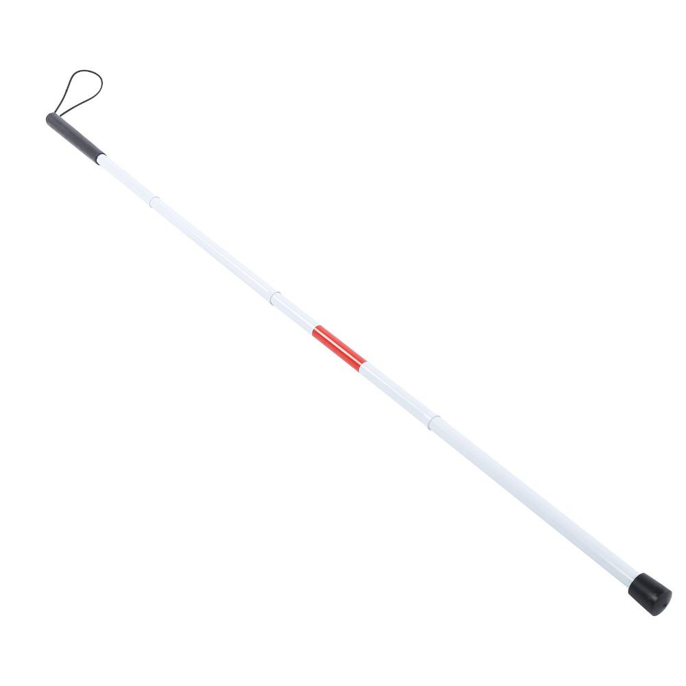 Durable Foldable Blind Cane Aluminum Alloy Non-Slip Walking Cane Stick Reflective White & Red Walking Stick Visual Impaired