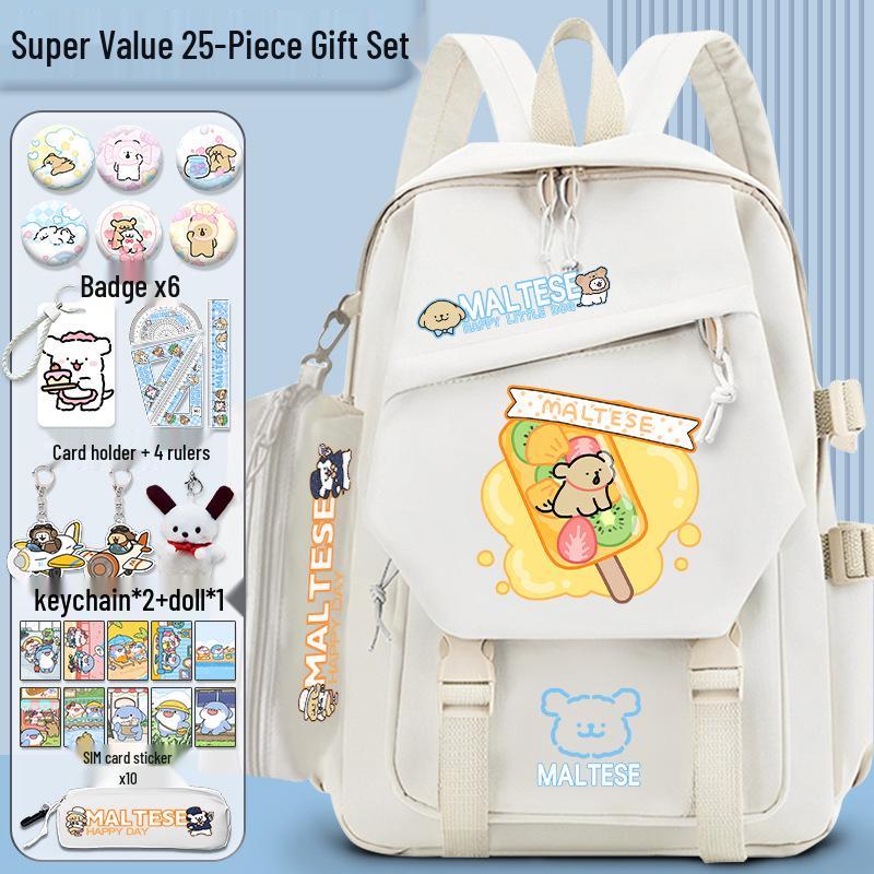 Lively Puppy Girls' Versatile School Backpack - Lightweight, Spacious & Perfect for Travel