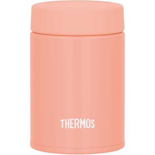 Thermos Vacuum Insulated Soup Jar, 200ml, Coral Pink, Small Capacity Model, Dishwasher Safe, Keeps Soup Hot or Cold, with a Simple Lid Design (JEG-200