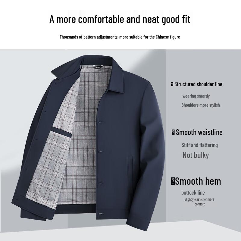 SHANSHAN Men's Machine Washable Business Casual Jacket