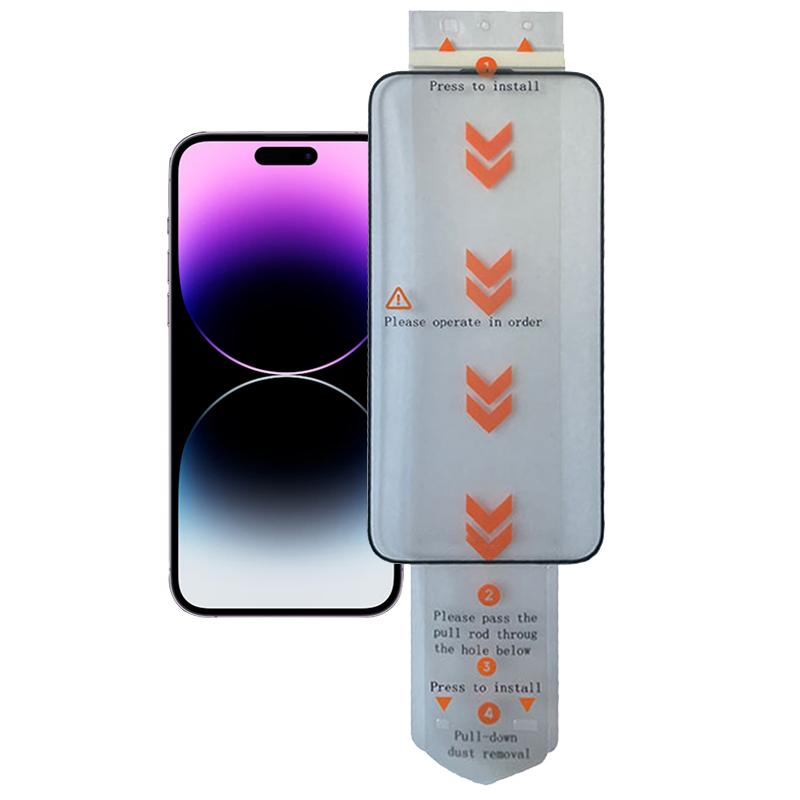 

For iPhone 14 Pro Tempered Glass Ultra Clear Screen Protector (Work with Electric Screen Protector Applicator) As Shown A