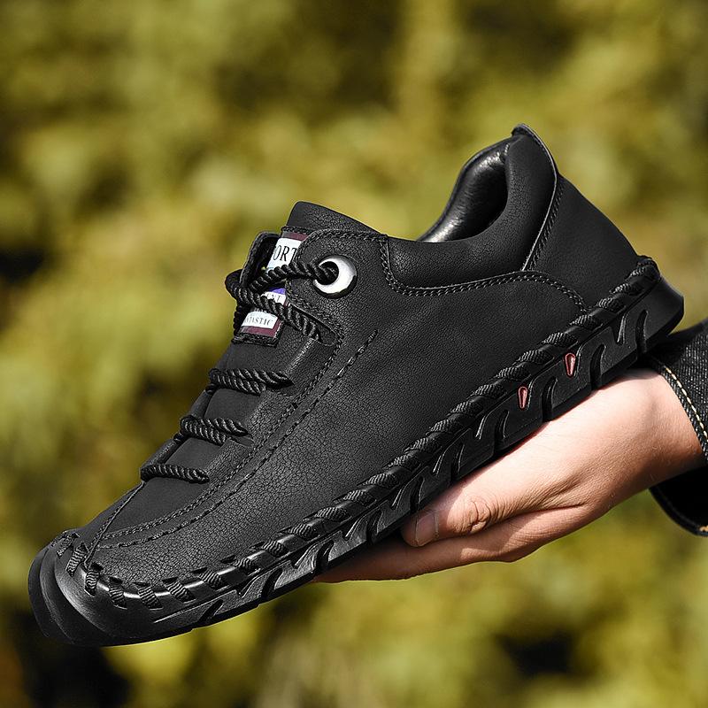 Large Size 4546 New Men's Casual Shoes Lightweight Outdoor Trend Fashion Leather Shoes Men's Shoes