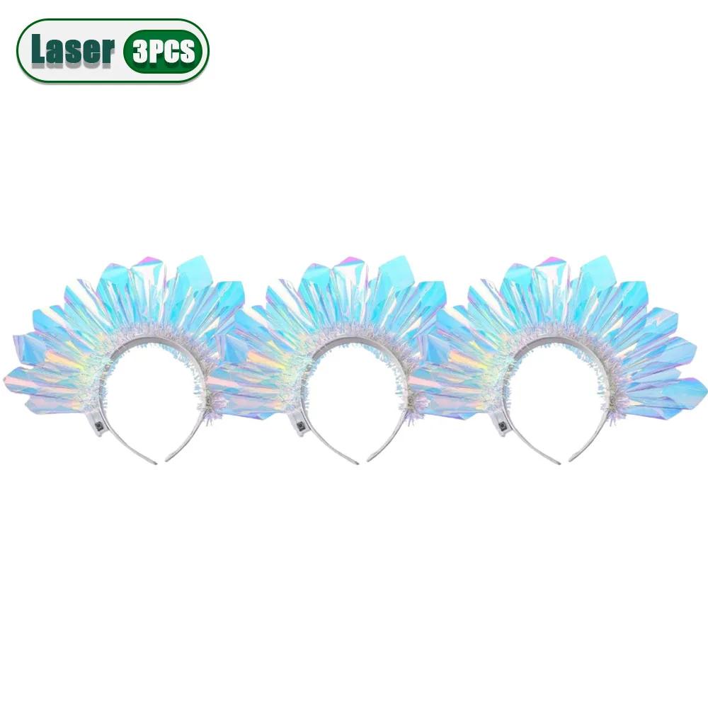 1-10PCS Light Up Laser Headband  Glowing Hair Hoop for Halloween Christmas Party, Stage Performance Light Show Accessories