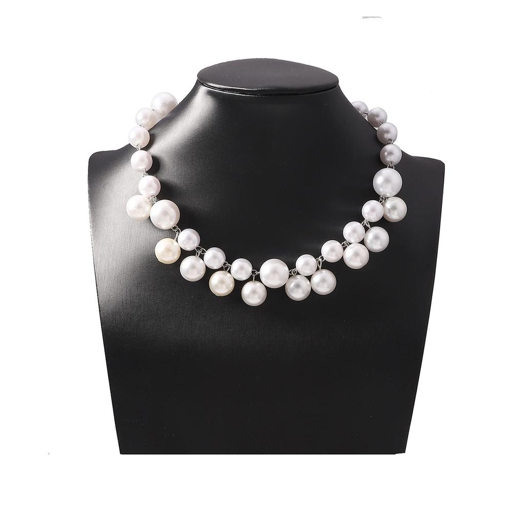 Fashion OL temperament celebrity style multi-layer imitation pearl hipster must-have necklace creative and versatile design sense