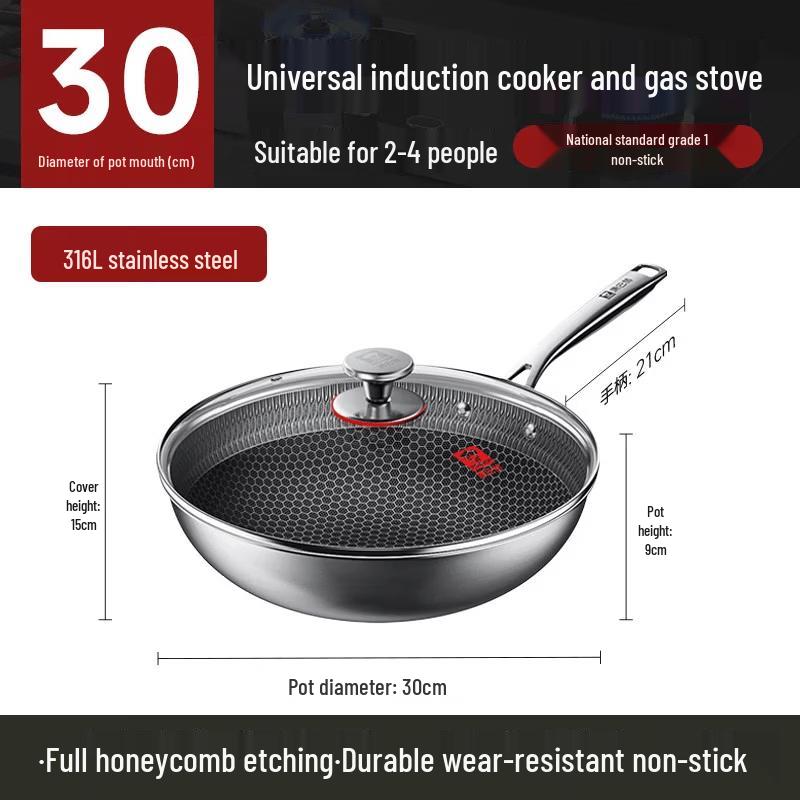 

Kangbahu 316L Stainless Steel Non-Stick Wok