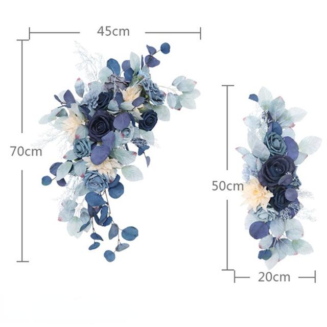 2pcs Artificial Wedding Arch Flowers Greenery Arbor Floral Arrangement Party Reception Backdrop Decor Multiple Style Ceremony
