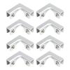 8pcs Tile Connector Clips Aluminum Corner Tile Joining Clip for Easy & Secure Tile Installation in Kitchens & Bathroom