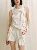 Minderly Asymmetric Tied Top - Off White