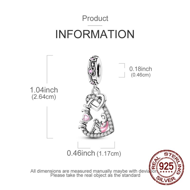 Warm Parent-Child Time Charms Copper Dangle Pendant Fit Bangle Bracelet Necklace Diy Jewelry