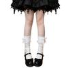 Original Japanese-style Lolita Thin Mid-Calf Knitted Polyester Tube Socks Bows Lace Design Breathable Anti-Bacterial Daily