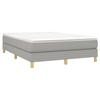 3144167 vidaXL Lit à sommier tapissier avec matelas Gris clair 140x190cm Tissu