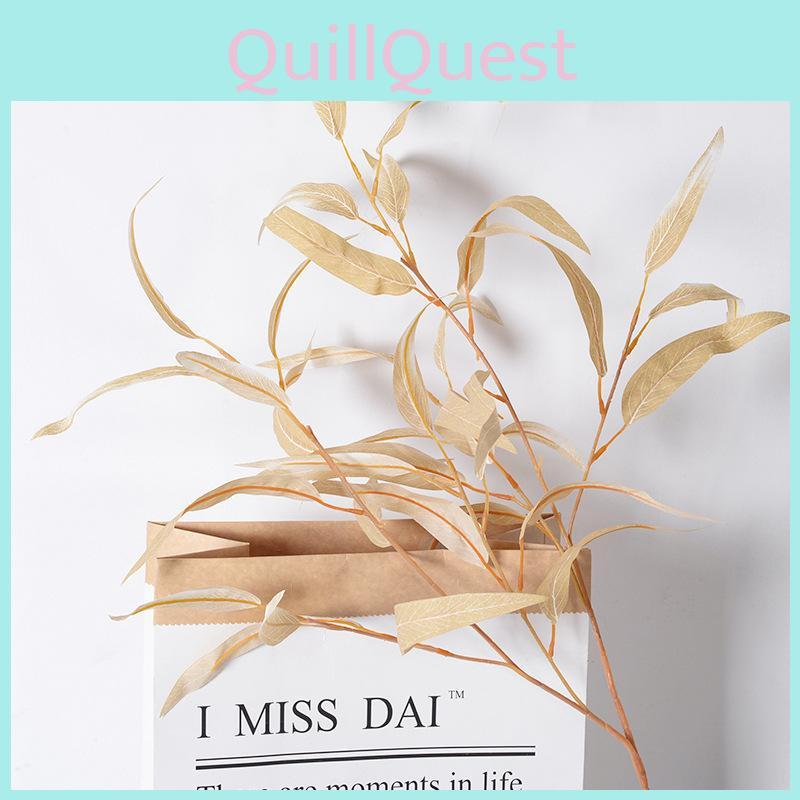 Large Willow Leaf Silk Flower For Wedding Arrangements And Outdoor Home Decor